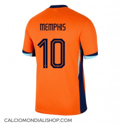 Maglie da calcio Olanda Memphis Depay #10 Prima Maglia Europei 2024 Manica Corta